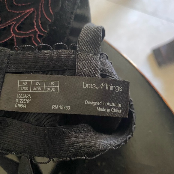 Bras N Things Intimates & Sleepwear Brasthings Push Up Bra Black